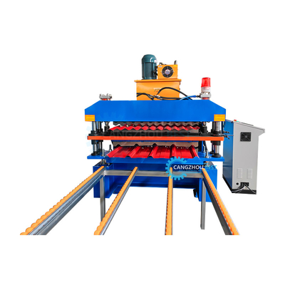 Machine de formage à deux profils en un rouleau à double couche de tôle de toit 5,5 kW Puissance