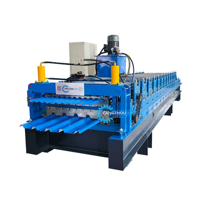 IBR 686 machine à former des rouleaux de tôles de toiture à double couche à profil en acier ondulé 762