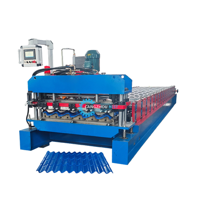 Machine de formage de rouleaux de tuiles de toit vitrées 3 kW Contrôle PLC 8-12 m/min