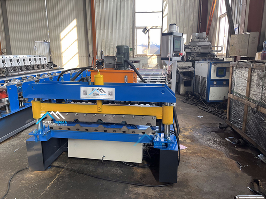 Machine de formage de tôles de toiture en acier à rouleaux à grande vitesse 45# avec une puissance de moteur de 4 kW