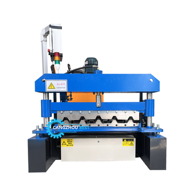 PLC contrôle automatique de coupe Ppgi acier haute côte revêtement de toiture feuille de rouleau froid machine de formage pour le Zimbabwe