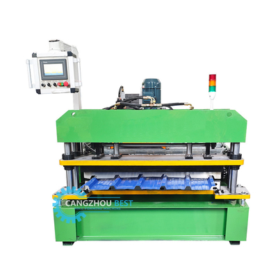 Machine de formage de rouleaux de tôle de toit trapézoïdale à grande vitesse