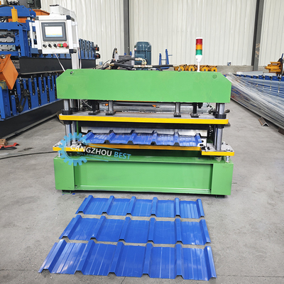 Machine de formage de rouleaux de tôle de toit trapézoïdale à grande vitesse