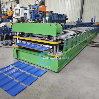Machine de formage de rouleaux de tôle de toit trapézoïdale à grande vitesse