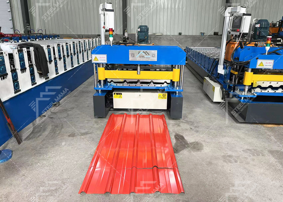 3Kw machine de formage à rouleaux de tôle de toit en acier à découpe hydraulique