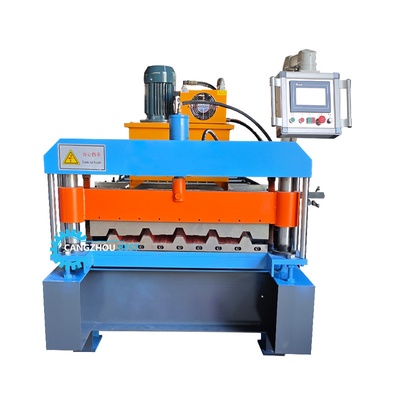 Machine de formage de tôles de toiture en rouleaux hydrauliques à commande plc pour les matériaux de construction