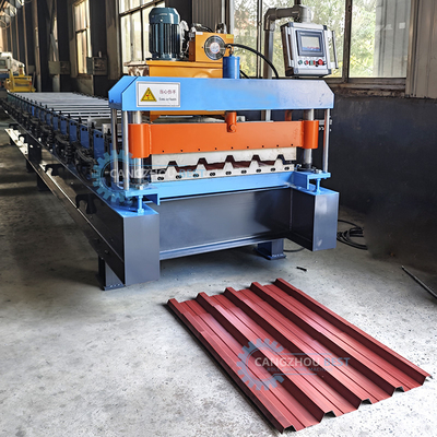 Machine de formage de tôles de toiture en rouleaux hydrauliques à commande plc pour les matériaux de construction
