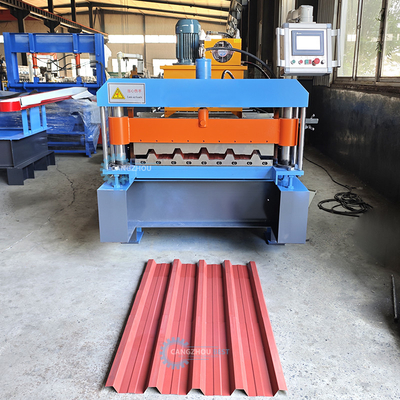 Machine de formage de tôles de toiture en rouleaux hydrauliques à commande plc pour les matériaux de construction