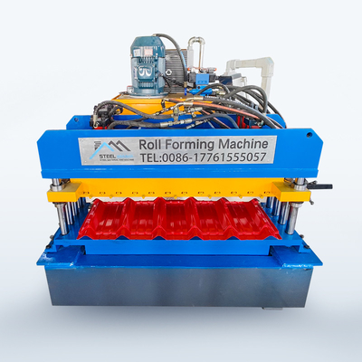 Machine de formage à rouleaux de tôles de toiture à double couche vitrée avec compteur de haute précision