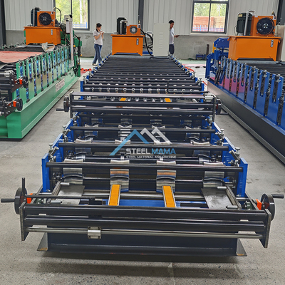 Puissance hydraulique 5,5 kW Couleur de toiture à double couche IBR Carreaux ondulés Machine de formage de rouleaux
