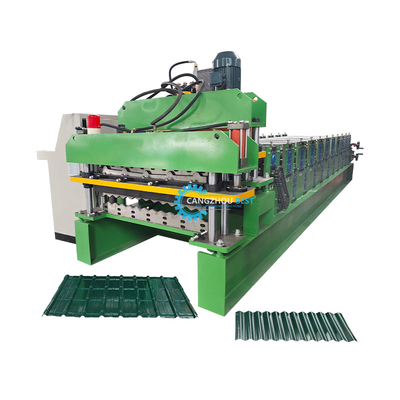 Machine de formage automatique de rouleaux à capuche de crête PPGI à vitesse stable avec 15-16 stations