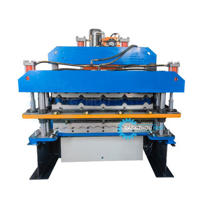 Delta PLC automatique contrôlée à deux couches de tôle de toiture à rouleaux de formage machine