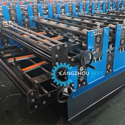 Delta PLC automatique contrôlée à deux couches de tôle de toiture à rouleaux de formage machine