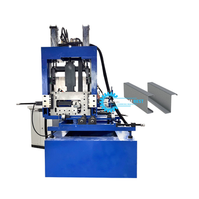 Contrôle plc C Z U Machine de formage de rouleaux de purlin Perçage et coupe hydraulique