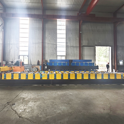 Brésil Épaisseur du matériau 0,3-0,8 mm Machine de formage de rouleaux Carreaux de toit en acier métallique Fabrication de tuiles hydrauliques