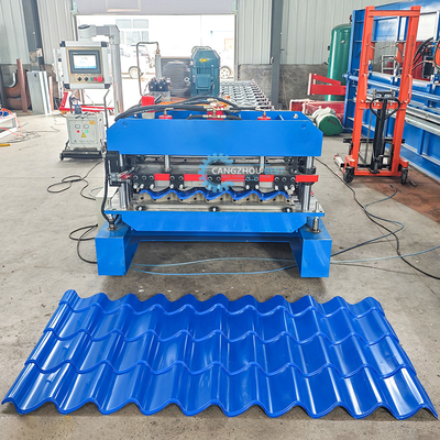 Mexique Design populaire Roofing Carreaux Rouleau Former Machine Guide hydraulique Pilier 3D Coupeur espagnol