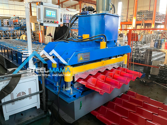 Machine de formage en rouleau de tôle de toit en acier vitrifiée avec différentes formes