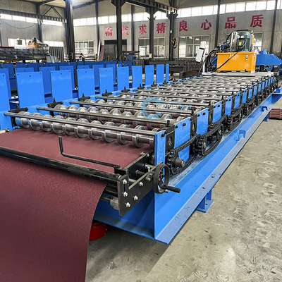 Construction de toits de tuiles de longue durée 22 étapes Rouleaux Roof Tile Roll Forming Machine avec lame Cr12