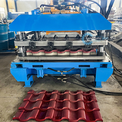Construction de toits de tuiles de longue durée 22 étapes Rouleaux Roof Tile Roll Forming Machine avec lame Cr12