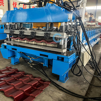 Système de commande PLC 22 étapes Rouleaux Profil en acier Roofing Carreaux machine de formage de rouleaux