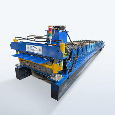 Profil d'acier à double couche à côte haute Zimbabwe Machine de formage de rouleaux populaire de tôles de toiture