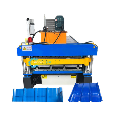 Pérou Populaire Tr4&amp;Tr5 Profil d'acier à double couche galvanisée revêtement de zinc Roof Roll Forming Machine