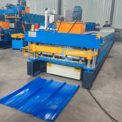 Pérou Populaire Tr4&amp;Tr5 Profil d'acier à double couche galvanisée revêtement de zinc Roof Roll Forming Machine