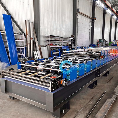 Machine de formage de rouleaux de tôles de toiture en acier à double couche ondulée et trapézadienne de couleur