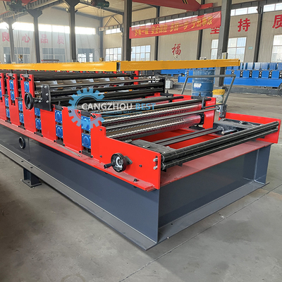 Automatiquement contrôlée par PLC Profil d'acier à double couche Roofing Sheet Roll Forming Machine