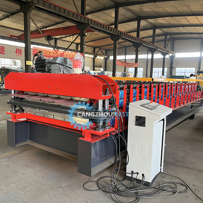 Automatiquement contrôlée par PLC Profil d'acier à double couche Roofing Sheet Roll Forming Machine
