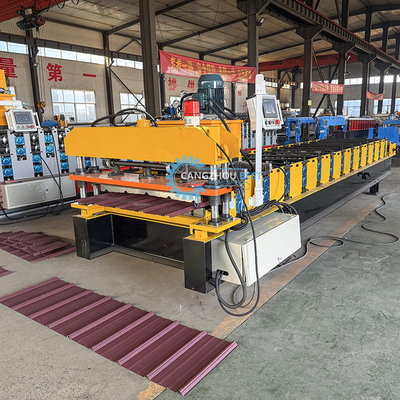 Mexique Système de contrôle PLC à couche unique Machine de formage de rouleaux de tôles de toiture