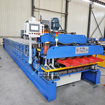 Machine de formage à rouleaux à double couche de tuiles en acier Delta PLC