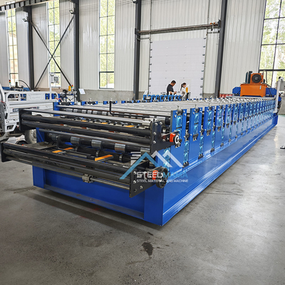 Machine de formage à rouleaux à double couche de tuiles en acier Delta PLC