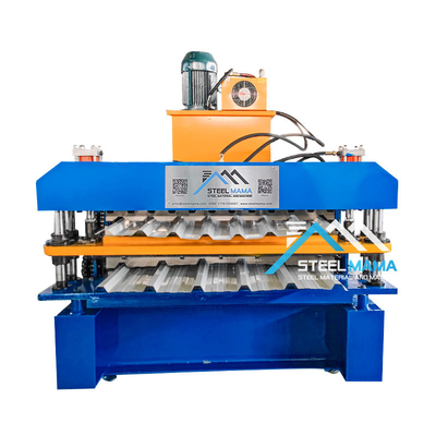 5.5Kw puissance du moteur principal double couche de la machine de tôle de toit 8-12m/min vitesse de formage pour les toits durables
