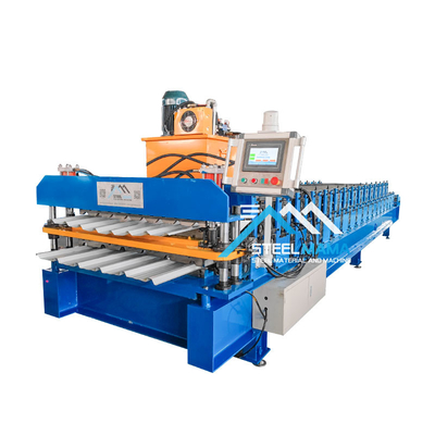 5.5Kw puissance du moteur principal double couche de la machine de tôle de toit 8-12m/min vitesse de formage pour les toits durables