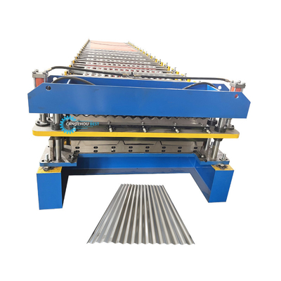 Machine de formage à rouleaux à double couche à commande PLC pour une épaisseur de matériau de 0,25 à 0,6 mm
