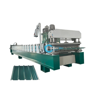 PPGI GI Color Steel Profile Roofing Sheet / Panel Roll Forming Machine est une machine de formage de rouleaux en acier