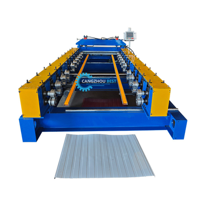 Modification automatique de la taille du panneau mural machine de formage de rouleaux de profilés en acier pour PPGI GI
