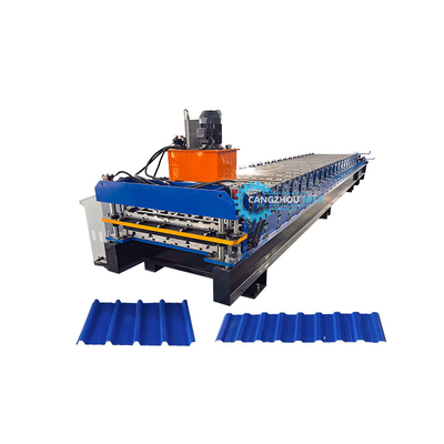 Machine de formage de rouleaux de tôle de toiture en acier à double couche ondulée et IBR