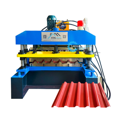 0.3-0.8 mm Ibr Machine de formage de rouleaux de toits métalliques contrôlée par un système de commande PLC