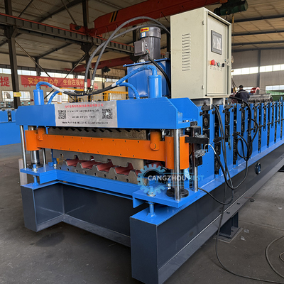 Machine à former des rouleaux de profilés en acier à double couche trapézodique ondulé