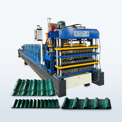 0.25-0.6mm épaisseur Trois couches machine de formage de rouleau 5.5Kw puissance du moteur principal