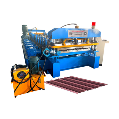 Machine de formage en rouleaux de tôle de toiture à forme parfaite et durable