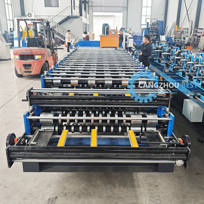 Profil d'acier personnalisé Largeur Machine de formage à double couche pour une épaisseur de matériau de 0,25 à 0,6 mm