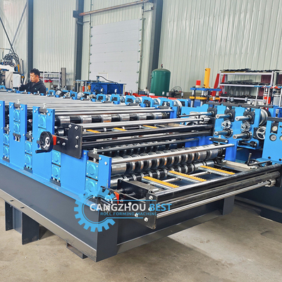 Profil d'acier personnalisé Largeur Machine de formage à double couche pour une épaisseur de matériau de 0,25 à 0,6 mm