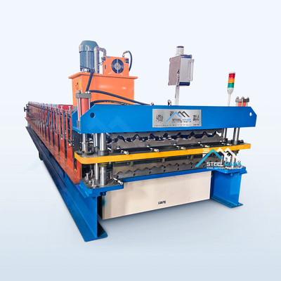 Machine de tôle de toit à double couche personnalisable avec Delta PLC et rouleaux en acier de haute qualité 45