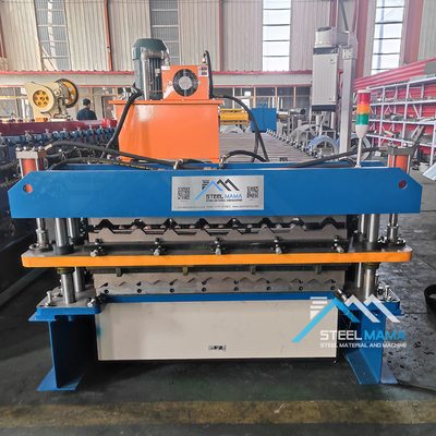 Machine de tôle de toit à double couche personnalisable avec Delta PLC et rouleaux en acier de haute qualité 45
