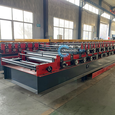 0.25-0.6mm Épaisseur du matériau 5,5×1,4×1,5m Machine de formage à double couche 8-12m/min Vitesse de formage