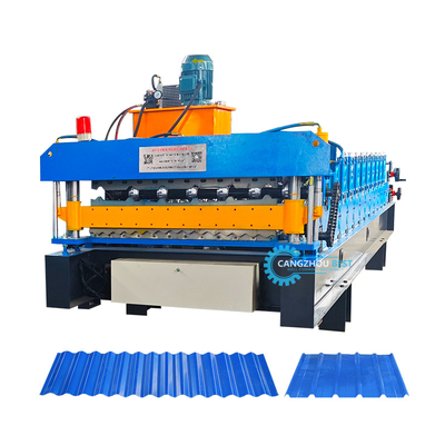 0.6mm Roof Sheet Roll Forming Machine par Delta PLC Pour les grands projets