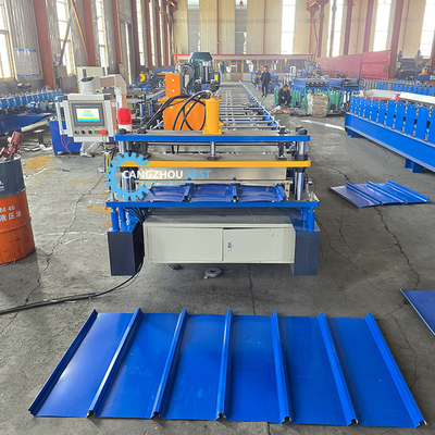Indonésie Poular 980 Machine de formage de rouleaux de tôles de toiture à profilés à verrouillage à clips